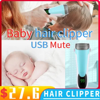 Dieťa Hair Clipper Automaticky Zbierať Vlasy Stlmiť Zastrihávač Spánku Deti Starostlivosť o Deti Holiaci strojček USB Eletric Ziskové Nízka Hlučnosť
