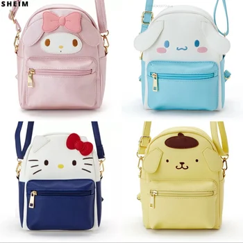 Sanrio Kawaii Y2k Taška Hello Kitty Cinnamoroll Moje Melódie Kuromi Pom Pom Purín Batoh Crossbody Messenger Bag Small Aktovka