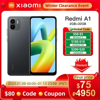 Xiao Redmi A1 Globálna Verzia MTK Heliograf A22 Mobil 2GB RAM, 32GB ROM 6.52
