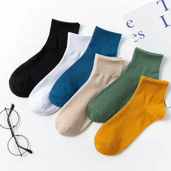 3 Páry Ponožiek pánske Obyčajný Farba Bežné Pohodlné Ponožky Dezodorant Absorpciu Potu Priedušná Športové Pančuchy Iny Tide