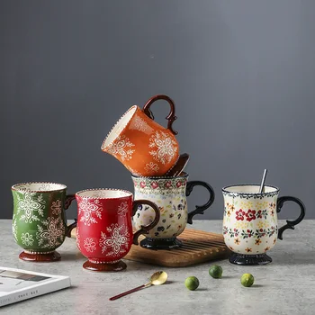 500 ml Ručne Maľované Japonský Keramický Hrnček úžitkovej Vody Pohár Tvorivé ovsené vločky na Raňajky Pohár Kávy Fľaša na Vodu