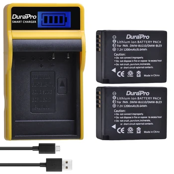 DuraPro DMW-BLG10 DMW BLE9 Kamera, Batéria + LCD USB Nabíjačka pre Panasonic LUMIX GF5 GF6 GX7 Mark II GX80 GX85 DMC-LX100 Fotoaparát