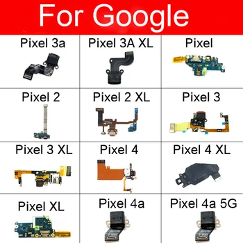 Nabíjanie pomocou pripojenia USB Port Flex Pre Google Pixel 2 2XL 3 3XL 3A XL 4 4XL 4A 5G Nabíjací Port Dock Konektor Konektor Rada Flex Kábel PCB Časť