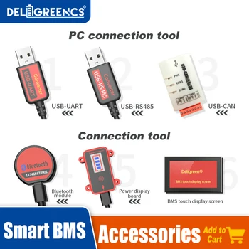 Smart BMS Príslušenstvo Deligreen Smart BMS Časti Bluetooth Modul Svetlo Rada MÔŽE Modul Pre 4S BMS LiFePO4 200A 3S na 32S BMS