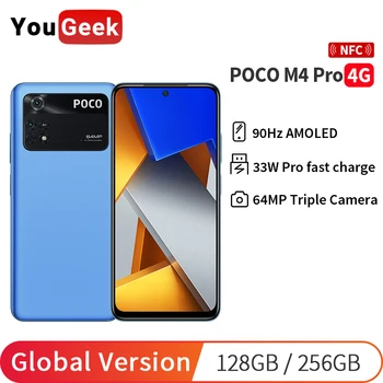 POCO M4 Pro 6GB 128 GB/8 GB 256 GB Globálna Verzia AMOLED Displej Heliograf G96 64MP Kamera, Rýchle Nabitie NFC Mobil Duálne Reproduktory
