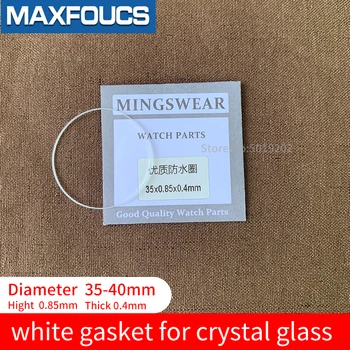 plastové biele tesnenie pre krištáľové sklo Vnútorný priemer 35-40 mm, Hrúbka 0.4 výška 0.85 mm súčasti Hodiniek Watch Príslušenstvo，1pcs