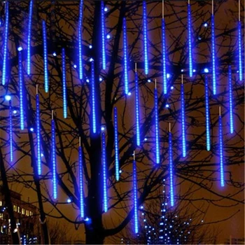 8 Trubice meteorický dážď Dážď LED Víla String Svetlá Vlkovcový Ulici Veniec, Vianočné Dekorácie pre Domov Vonkajšie Nový Rok Dekor