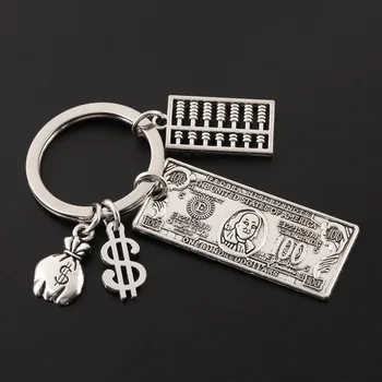 100 Dolárov Dolár Model Keychain Peniaze Strom Peňaženky Ručne Vyrábané Suveníry Americká Mena Darček Krúžok Na Kľúče