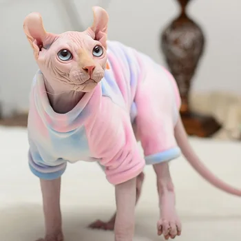 Teplé Oblečenie Pre Mačky Mäkkého Zamatu Zimné Základná Tričko Pre Bezsrstá Mačka Koži-Priateľský Mačiatko Roztomilý Oblečenie Devon Rex Sphynx Oblečenie