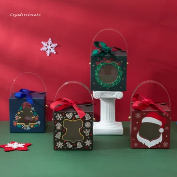 50pcs Vianočné Nové Darčeka Duté Z Kreatívne Darčeka Candy Box štedrý deň Candy Box