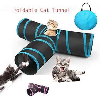 Mačka Tunel Skladacia Pet Tunel Hrať Zábavné stan mnoho Dier Mačiatko Králik outdoor Indoor Tréning Hrať Trubice Mačka, Pes Hry Rúry