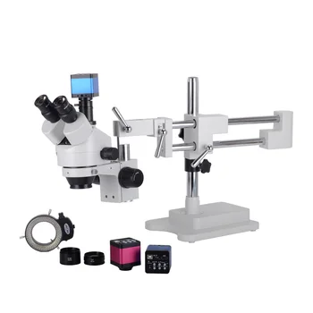 16MP usb Priemysel Mikroskopom Fotoaparát 3,5 X-90X Súčasne-Hlavná Stereo Microscopio digitálny Dvojitý Boom Stojan Trinocular pre mobilephone