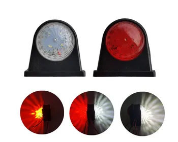 1pair 12V 24V LED, Bočné obrysové Svetlá Pre nákladné Vozidlo Prívesu Traktora Červené Biele Pozícia Svetlo Zadné Bočné indikačné Svetlá Pre DAF, Scania