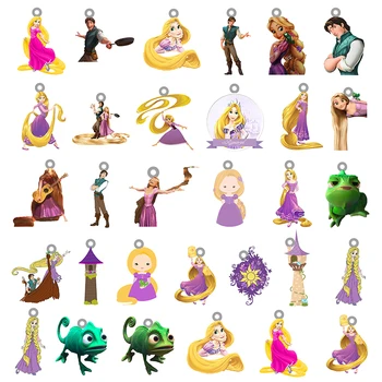 Disney Princezná Rapunzel Chameleon Pakas Trendy Epoxidové Živice Prívesok Akryl Šperky pre KUTILOV, Takže Príslušenstvo Šperky DIY644