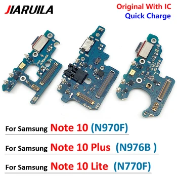 Originál Nabíjačku USB Nabíjací Port Flex Kábel Dosky S Mic Pre Samsung Poznámku 10 Lite N770F Poznámka 10 Plus N976B N970F