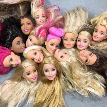 Originálne Bábiky Vedúci / Mix Štýl, blond, hnedá čierna, tmavé vlasy hlavu Doplnky Pre Bábiky 30 cm Bábiku Barbie Darček Hračky pre Dievčatá