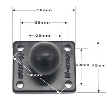 Hliníkové Námestie Montáž Základne 1 palec ( 25mm ) Bubber loptu kompatibilný pre gorpo fotoaparát dslr, pre garmin