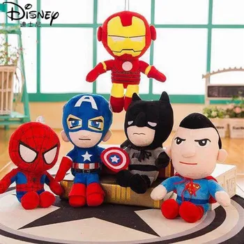 Disney 30 cm Marvel Avengers Mäkké, Vypchaté Super Hrdina Kapitán Amerika Iron Man Spiderman, Batman Plyšové Hračky Film Bábiky