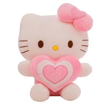 Kawaii Hello Kitty Plyšové Hračky Bábiky Roztomilý Objať Srdce Kt Mačka Bábiku Veľkú Super Rozkošný Ružový Vankúš Mäkké, Vypchaté Zvieratá Darček K Narodeninám