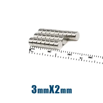 100/200/500/1000/2000/5000PCS 3x2 Drobné Disk Vyhľadávanie Magnet Malé Okrúhle Magnety 3x2mm Neodýmu, Permanentné Magnety Silné 3*2 mm