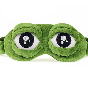 3D ŽABA Spanie Maska Eyeshade Plyšové Oko Pokrytie Cestovných Cartoon Eyeshade pre Oko Cestovať, Relaxovať na Spanie Darček