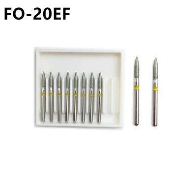 10pcs/set Zubné Diamond Burs Vŕtačky pre vysokorýchlostné Handpiece FG 1,6 mm Rukoväť, Bielenie Zubov, Nástroje FO-20EF