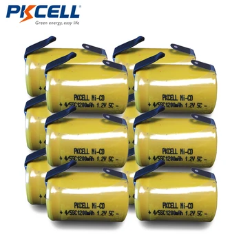 12pcs PKCELL 4/5 SC kontakty batérie 4/5 SubC batérie Nabíjateľné Batérie 1.2 V 1200mAh Ni-Cd 4/5SC Batérie