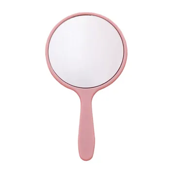 Mini Prenosné Okrúhle Zrkadlo Ručné make-up Zrkadlo Ruky Zrkadlo Kozmetické Nástroje 5.5*10 cm