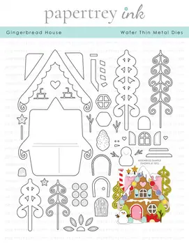 Gingerbread house Rezanie Kovov Zomrie pre DIY Scrapbooking Album Dekoratívne Remesiel Razba Papiera Kariet, Takže