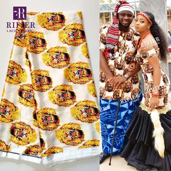 Krém White Guinea Hodvábny Šifón Čipky Tkaniny 2020 Vysokej Kvality Afriky Tradičné Svadobné Nevesta A Ženích Šaty Textílie