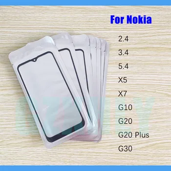 10pcs/veľa Predné SKLO +OCA LCD Vonkajší Objektív Pre Nokia G10 G20 Plus G30 2.4 3.4 5.4 X5 X7 Dotykový Panel