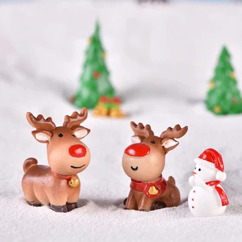 Vianočné Živice Elk Santa Claus Darčeka Ozdoby Veselé Vianočné Dekorácie Domček Pre Bábiky Miniatúrne Vianočné 2023 Nový Rok Dekor