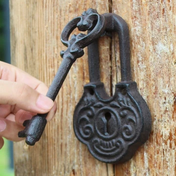 Rustikálny Key Lock Liatinové Dvierka Rukou Zrazil Európskej Domov Záhrada Dekor Ťažké Kovové Dvere, Rukoväť Statok Akcenty Dverí Rukoväť