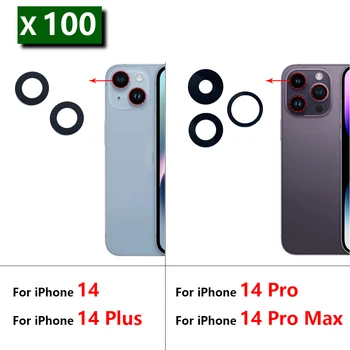 100ks/Veľa, Zadné Zadná Kamera Sklo Objektívu Fotoaparátu Sklo S Lepidlo Pre iPhone 14 Pro Max / Pre iPhone 14 Plus