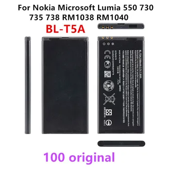 Originálne batérie BL-T5A 2100mAh Náhradné Batérie Pre Nokia Microsoft Lumi 550 730 735 738 RM1038 RM1040 BLT5A Li-pol Batérie