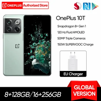 OnePlus 10 TON 10 T 5 G Smartphone Globálna Verzia Snapdragon 8+ Gen 1 150W SUPERVOOC Poplatok 4800mAh Batérie 50MP NFC Mobil