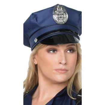 Muži a Ženy Odznak Osemhranné Polícia Klobúk Čierne Kapitán Flat Top Fáze Výkonu Vojenskej Čiapky, Klobúky