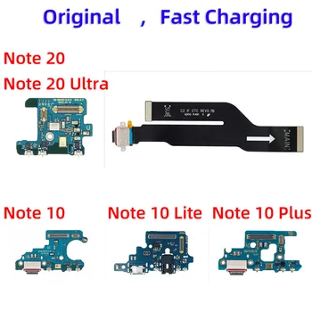 Originálne USB Nabíjací Konektor pre Mikrofón Dock Flex Kábel Pre Samsung Galaxy Note 10 20 Ultra Plus Lite N981B N981U N986B N986U