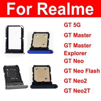 Zásuvku na Kartu SIM, Pre OPPO Realme GT GT Master Explorer GT Neo Flash Neo2 Neo2T Sim Kartu Adaptér Micro SD Kartu, Držiak Časť