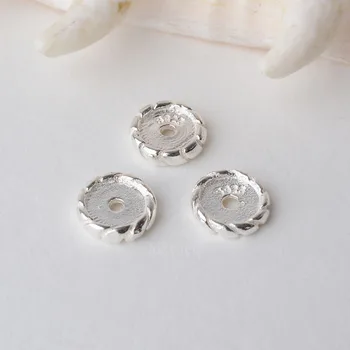 pevné 925 sterling silver kúzlo korálky, dištančné voľné perličiek s 1 mm otvor šperky diy komponenty, príslušenstvo