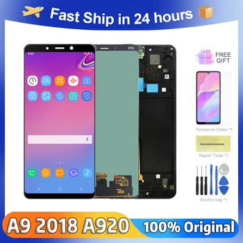 A920 100% Originálne Pre Samsung Galaxy A9 2018 A920 A920F LCD Displej Dotykový Displej Digitalizátorom. Montáž A9 Star Pro LCD Displej