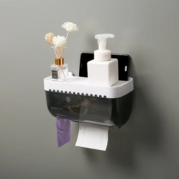 Kúpeľňa Toaletného Papiera Držiak Nepremokavé Wall Mount Pre Telefón Toaletného Papiera Zásobník Kuchyňa Roll Papierovej Dutinke Skladovanie Zásobník Tkaniva Box