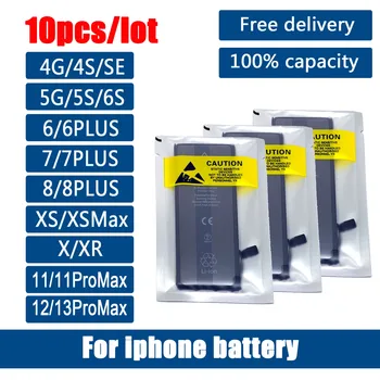 10pcs/Veľa Nového 0 Cyklus Oem Mobilný Telefón Batéria Pre iPhone 4 4S 5 5S 5C SE 2020 6 6 7 8 Plus X XR XS 11 12 13 Mini SE2 Pro Max