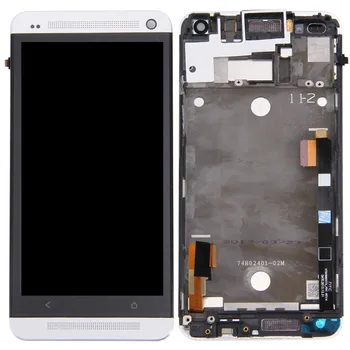 LCD Displej + Touch Panel s Rámom Náhradná pre HTC One M7 / 801e