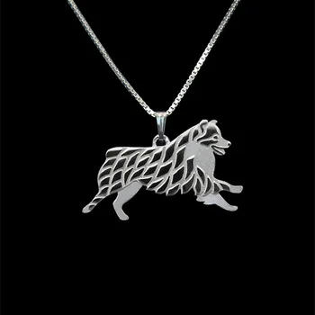 Austrálsky Pastiersky č chvost psa prívesok náhrdelník ženy zlata, striebra plátovaného vyhlásenie náhrdelník mužov zvierat šperky