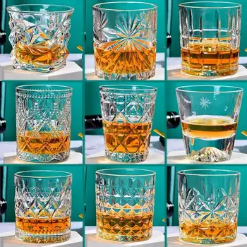 Sklo Transparentné Whisky Sklo Domov Tvorivé Alkohol Duchov, Poháre Na Víno, Pivo, Sklo, Krištáľové Sklo Úžitkovej Vody Pohár Vína Sklo