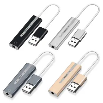 Vysoko Kvalitné 2 v 1, Externá Zvuková Karta, USB na 3,5 mm Jack 7.1 Kanálový 3D Audio Headset Mikrofón, Adaptér na Počítači Hot predaj