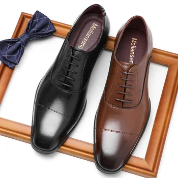 Semi-formálne Kožené Topánky pre Mužov Originálne Kožené Šaty, Topánky Taliansku Bežné Obchodné Obuv Luxusné Kancelárske Buty Robocze Meskie