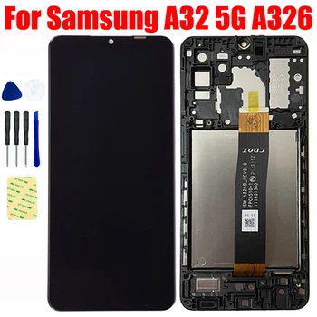 Pôvodný Pre Samsung Galaxy A32 5G A326 SM-A326B A326B/DS A326BR LCD Displej Dotykový Displej Digitalizátorom. Senzor Montáž Rámu