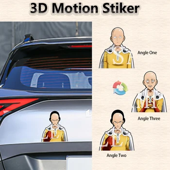 Saitama JEDEN ÚDER-MAN Anime 3D Pohybu Nálepky Cartoon Peeker Nepremokavé Nálepky na Auto,Kufor,Notebook,Rifrigreator,Atď.